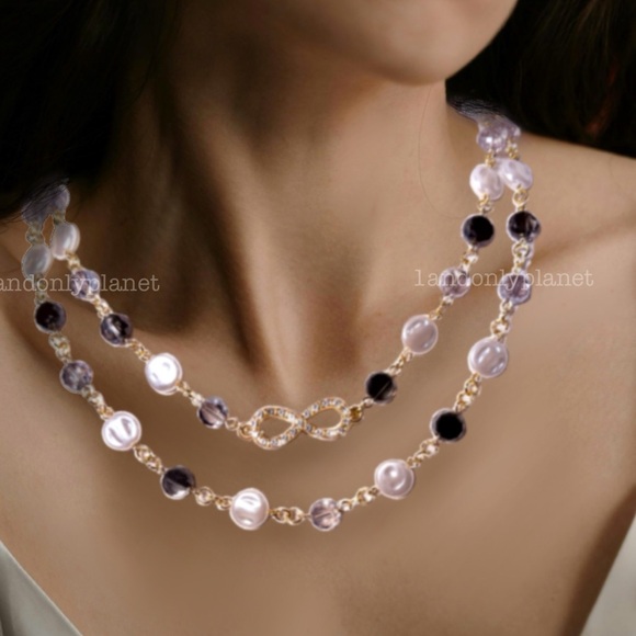 Jewelry - 🌹HP🌹Just in💕NEW 2-Way Infinity Freshwater Pearl Beaded Chain Long Necklace
